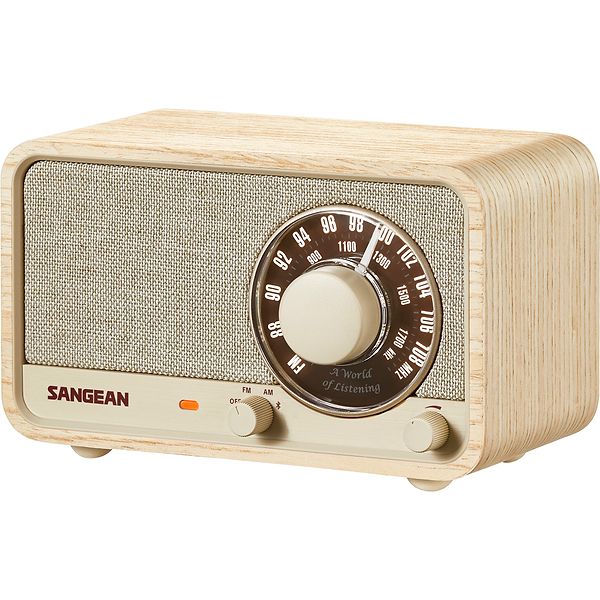 Sangean WR-8 Genopladelig Retro Radio White Ash
