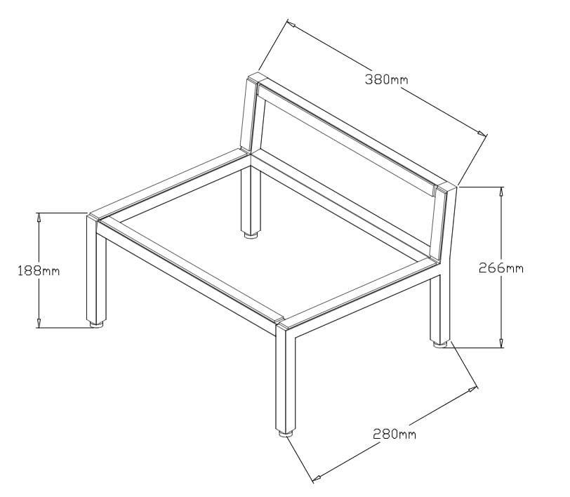 NorStone Vintage Stand Dimensioner
