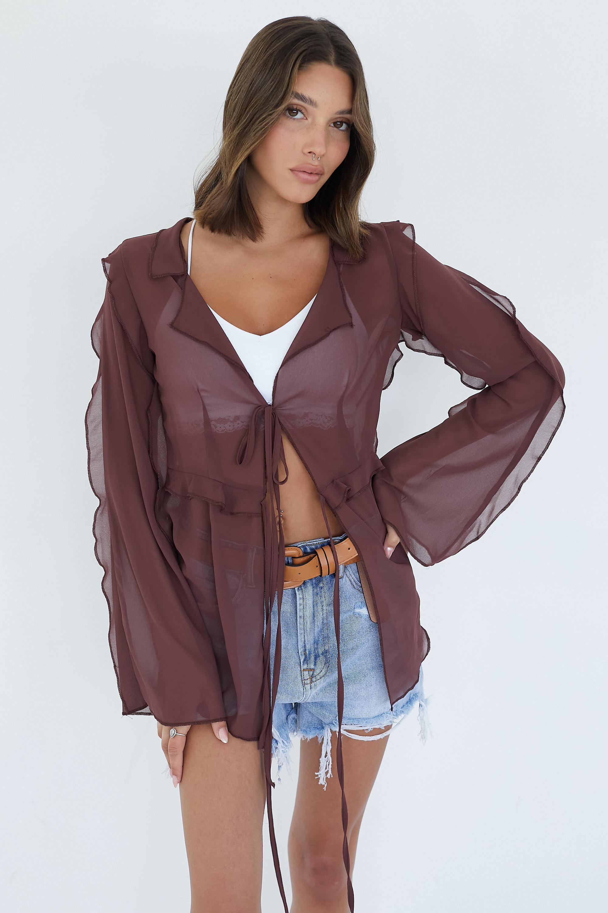 RUFFLE - טופ קשירה image number undefined