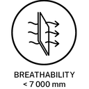 Breathability 7000mm
