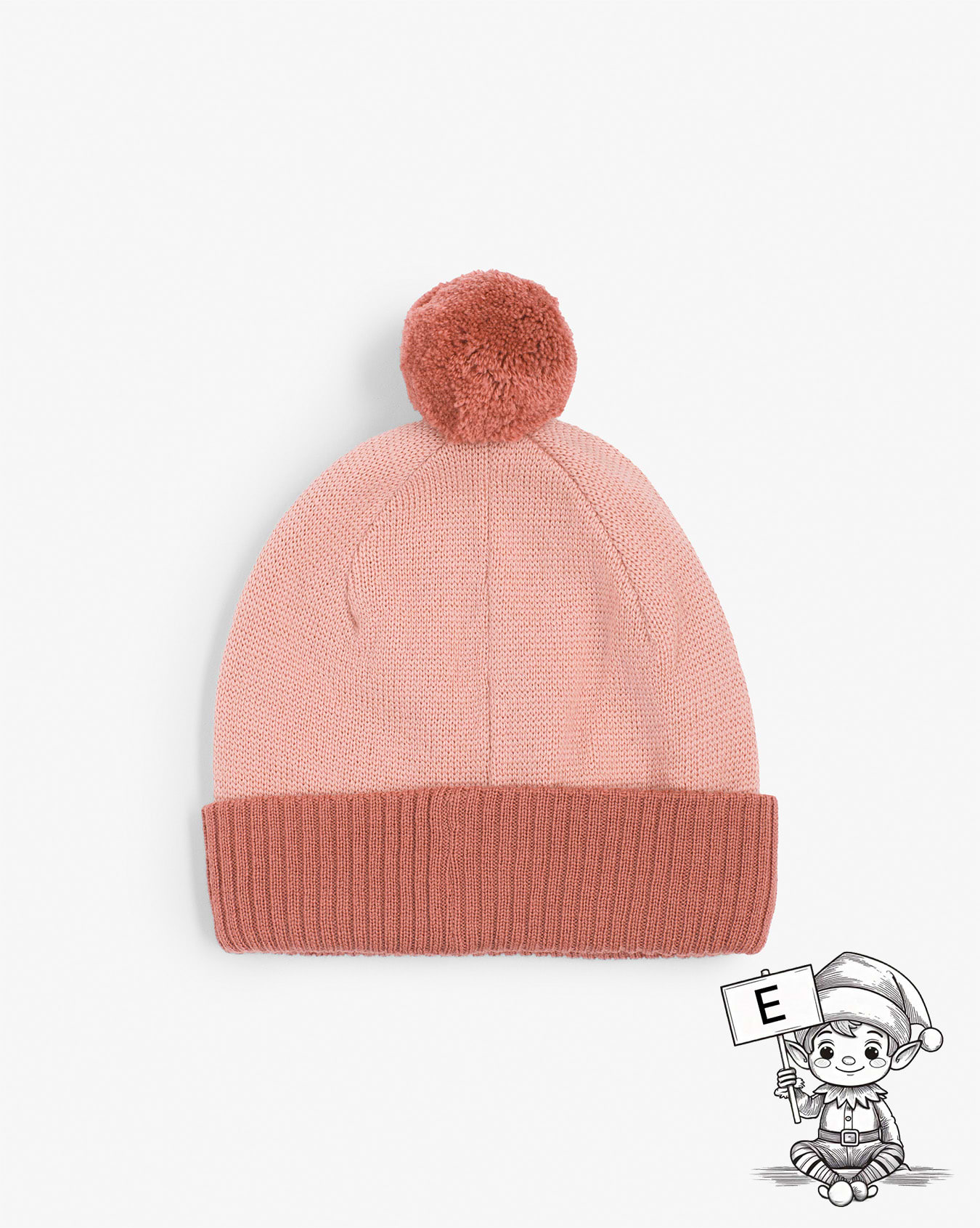 Toasty Beanie Wool Pom Pom Pink