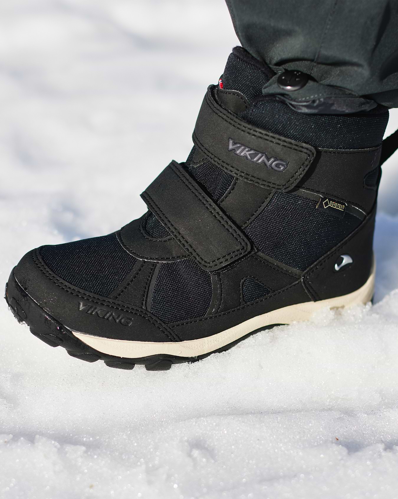 Viking Bonna Jr Winter Shoes Black Gore-Tex Velcro