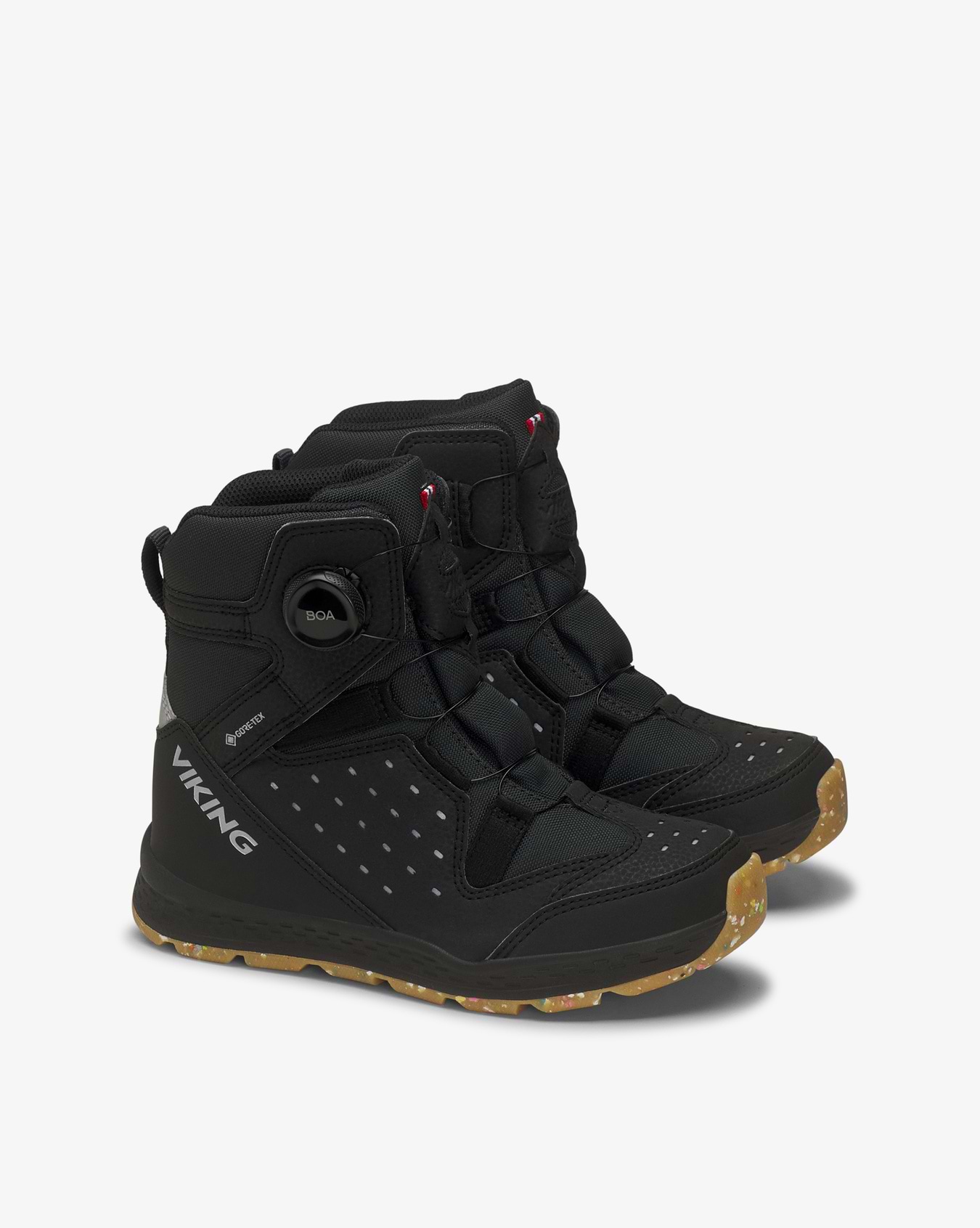 Viking Espo Jr Winter Shoes Black Gore-Tex Boa