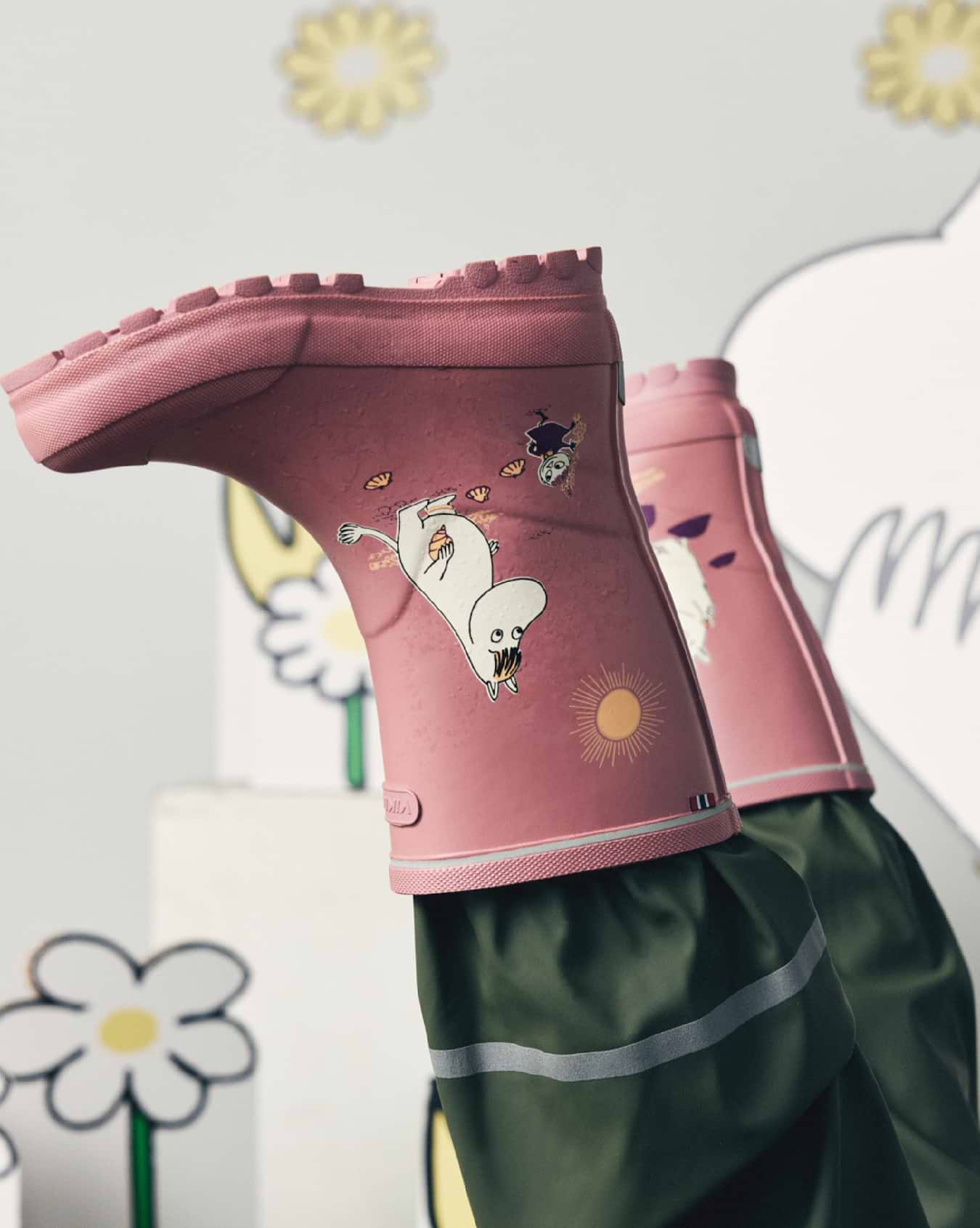 Viking Jolly Moomin Kids Rubber Boots Pink