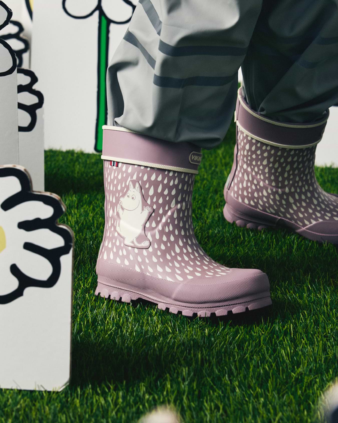 Viking Alv Jolly Moomin Kids Rubber Boots Pink