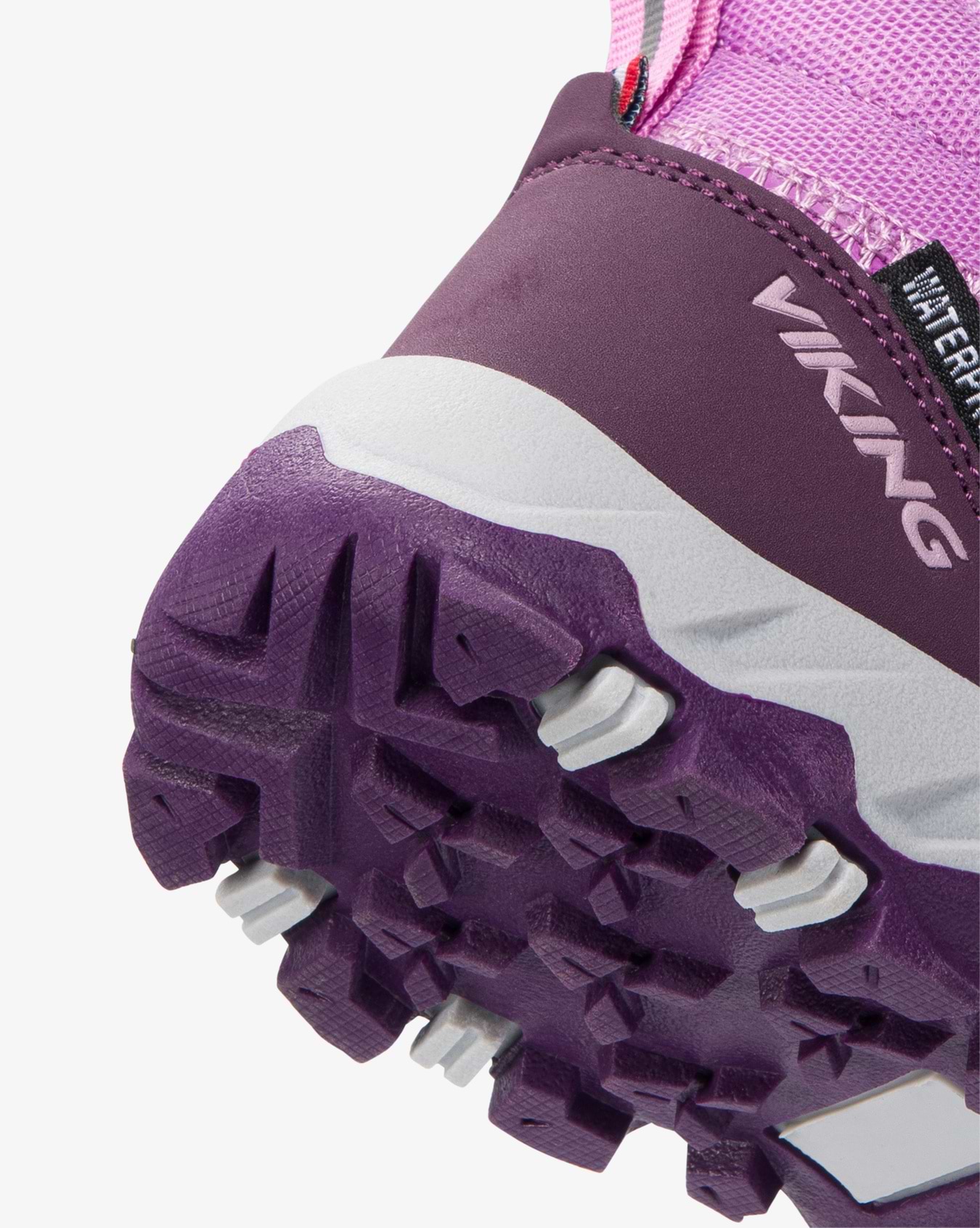 Viking Track Mid Kids Sneaker Purple Waterproof Velcro