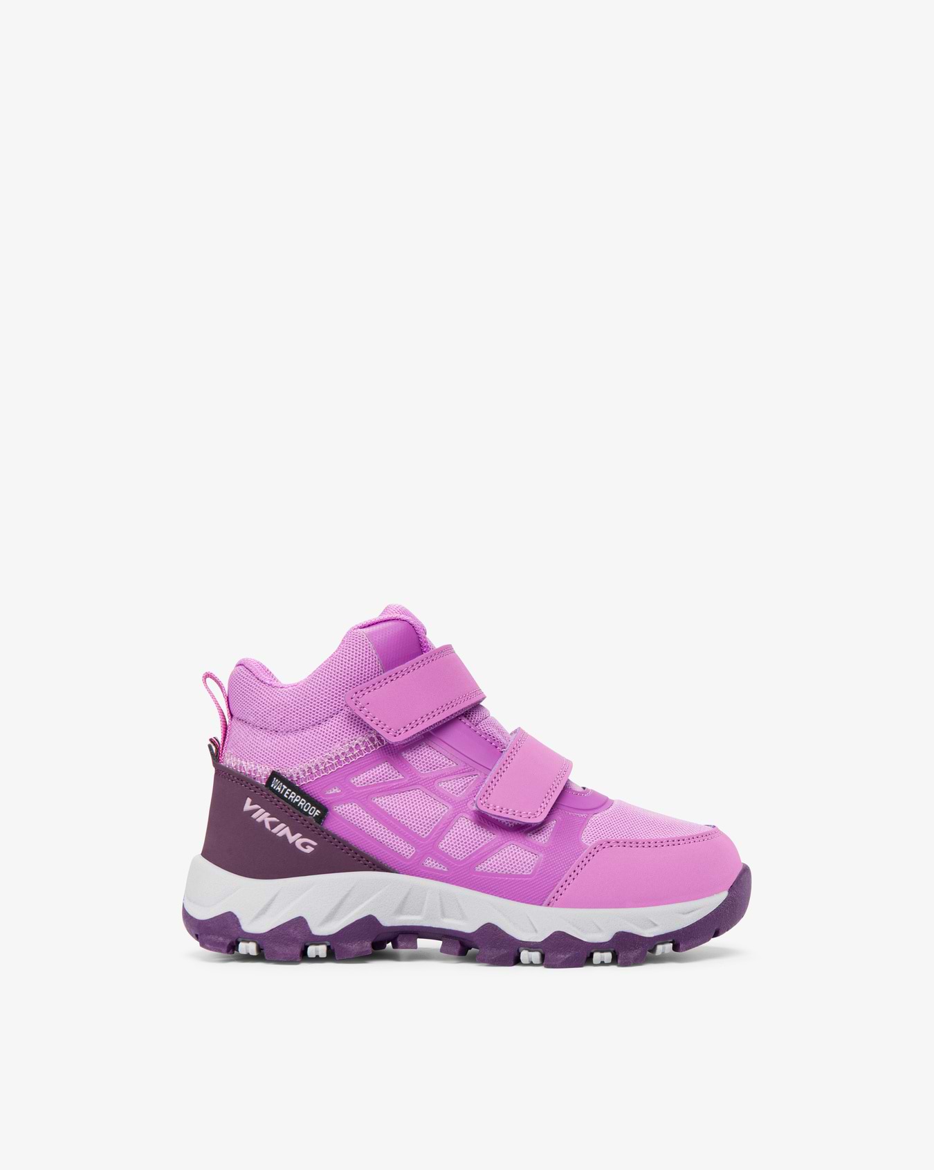 Viking Track Mid Kids Sneaker Purple Waterproof Velcro