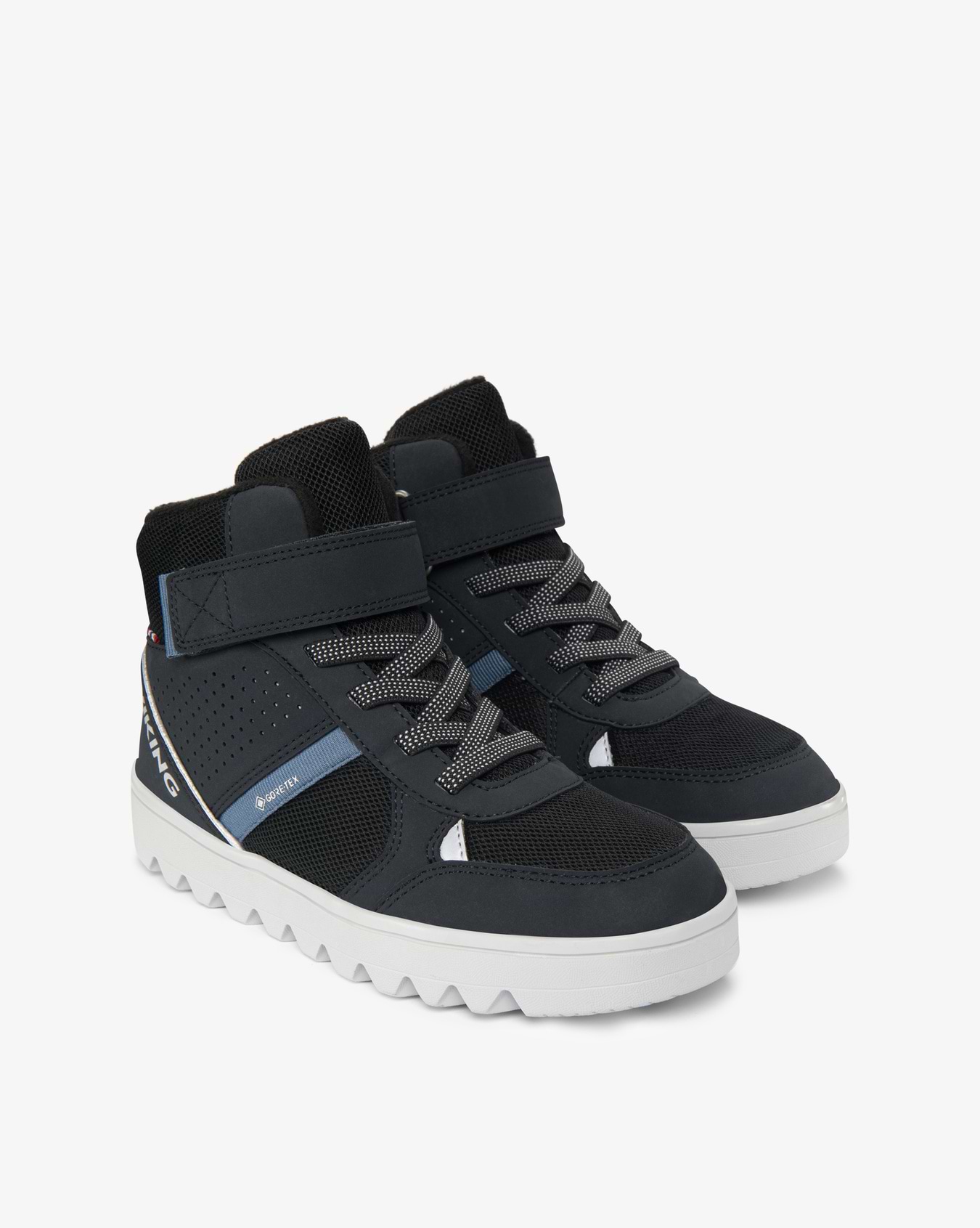 Viking Fleek Jr Winter Shoes Black Gore-Tex Velcro