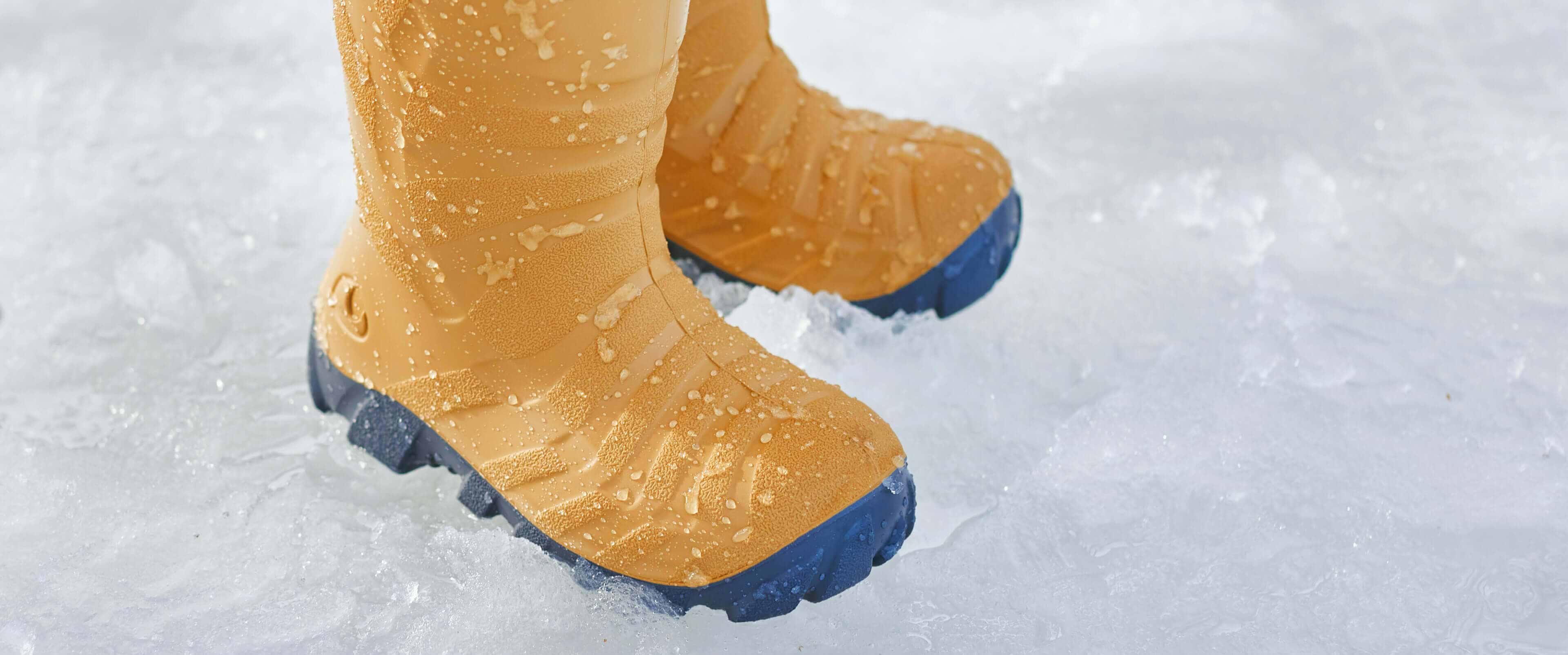 thermo boots yellow warm viking kids shoes waterproof