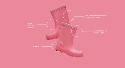 rubber boots kids pink viking shoes