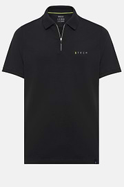 High-Performance Piqué Polo Shirt, Black, hi-res