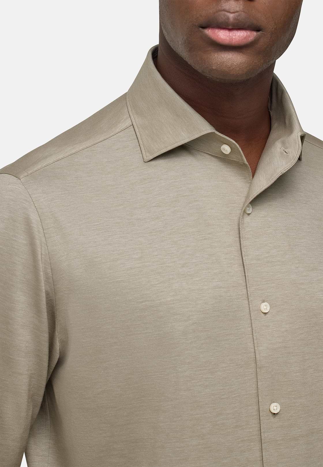 Polohemd Aus Japanischem Jersey Regular Fit, Taupe, hi-res