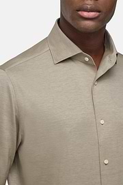 Polohemd Aus Japanischem Jersey Regular Fit, Taupe, hi-res