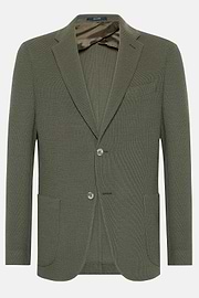 Military Green Textured Wool Jersey Jacket, Military Green, hi-res