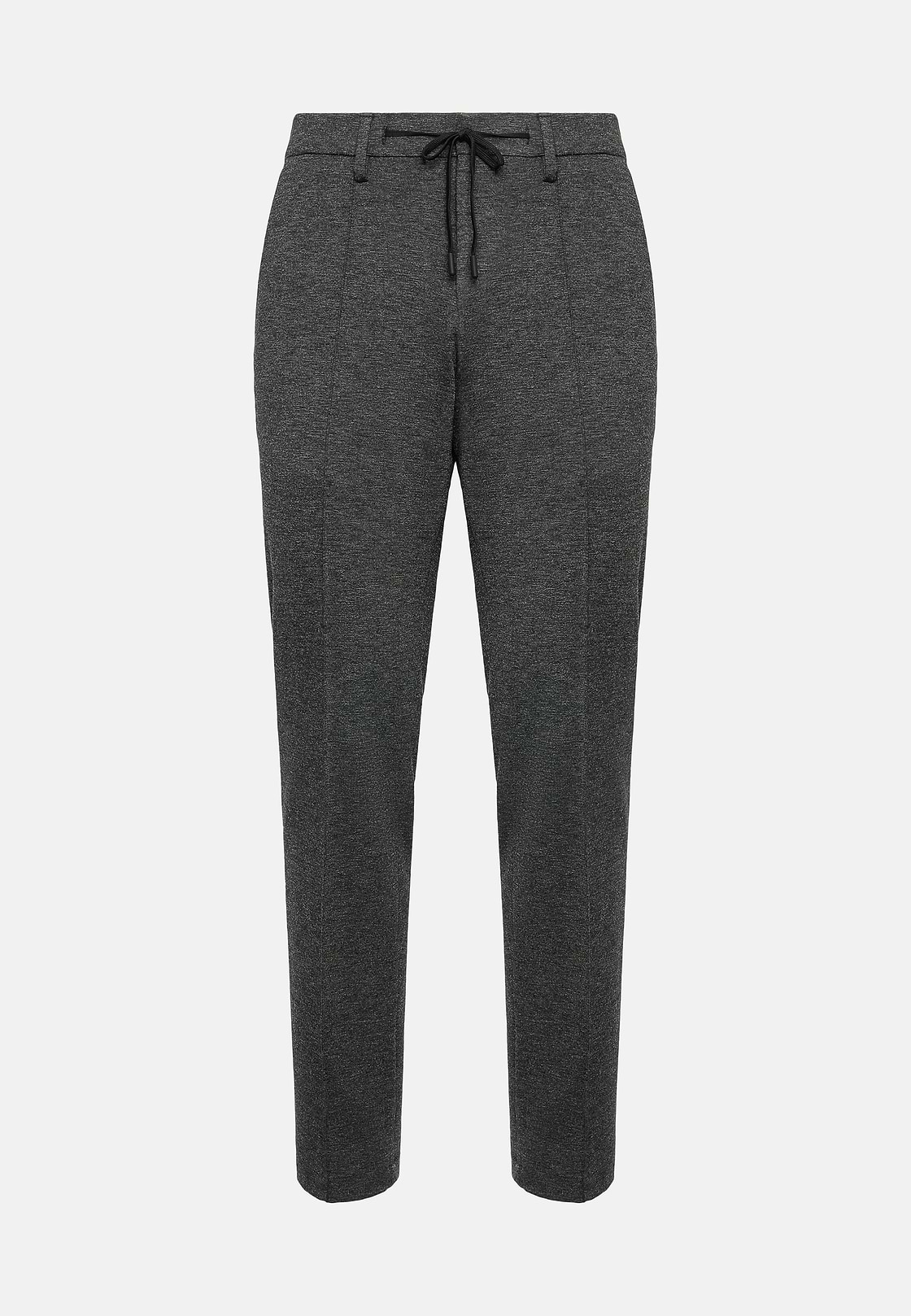 Trousers in a Stretch Viscose and Nylon blend, Dark Grey, hi-res