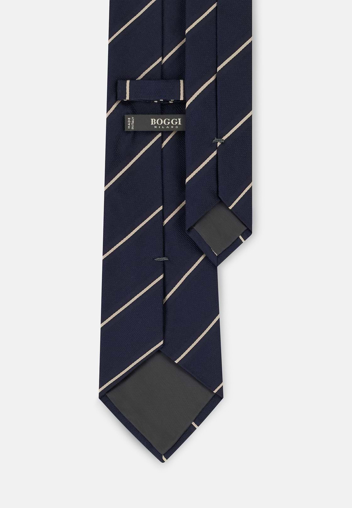 Das Jacquard Gestreept van Zijde, Navy blue, hi-res, 3