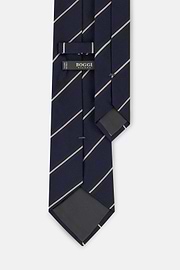 Das Jacquard Gestreept van Zijde, Navy blue, thumb, 3