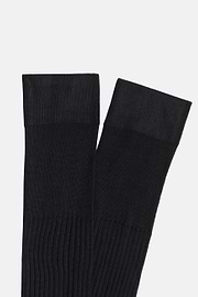 Ribbed Cotton Socks, Blue, hi-res