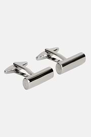 Bar logo cufflinks, Silver, hi-res