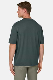 T-shirt In Cotone Pima, Verde, thumb, 3