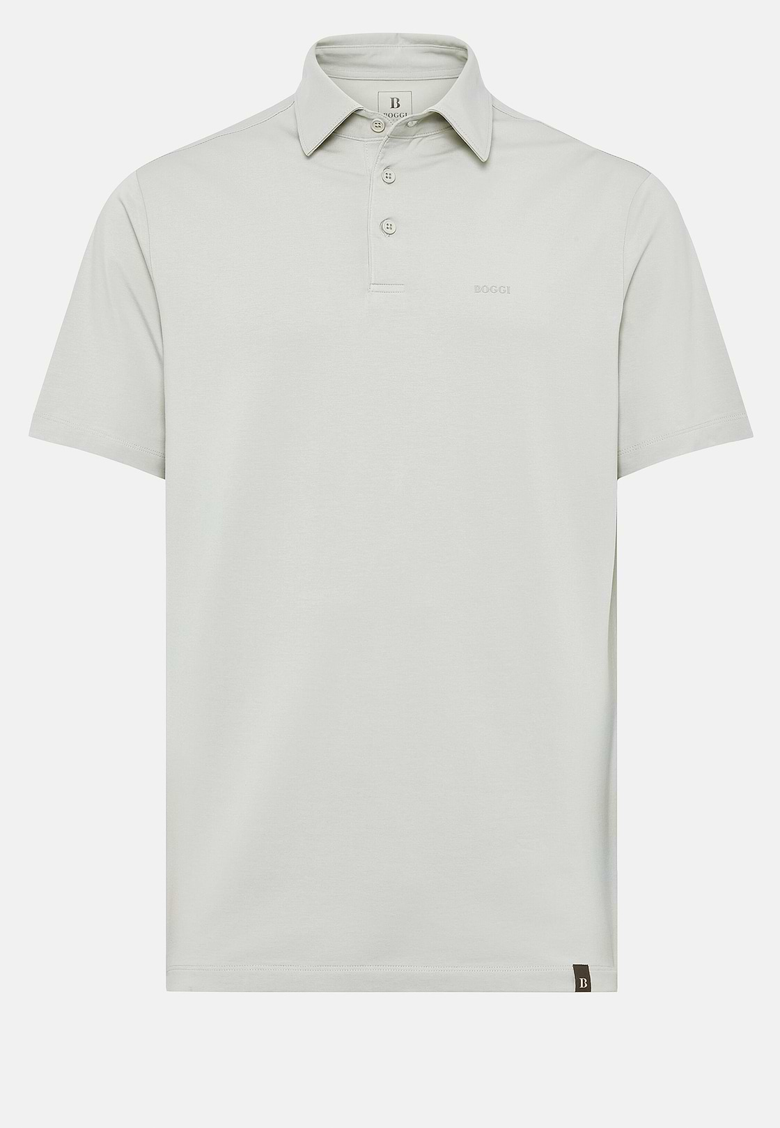 Polo In Cotone Supima Elasticizzato, Light grey, hi-res