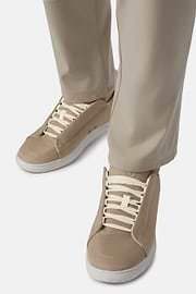 Trainers in Taupe Coloured Technical Fabric, Taupe, hi-res