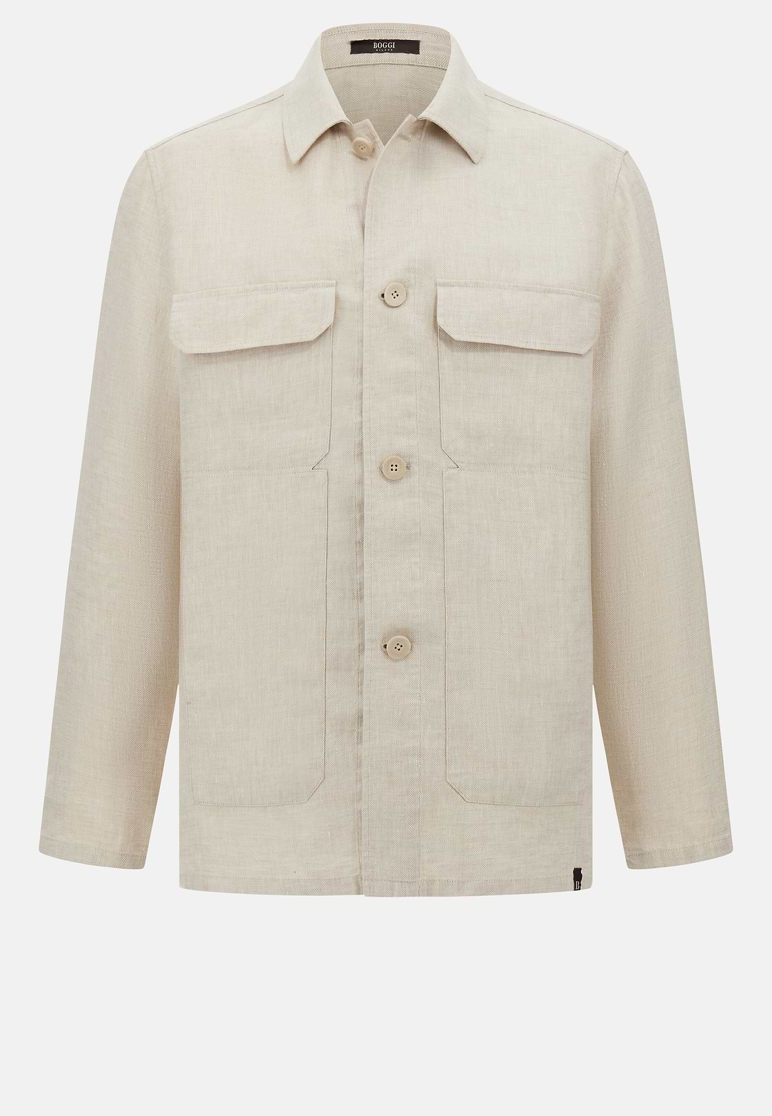 Bond Linen Shirt Jacket, Beige, hi-res