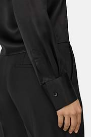 Hemd Aus Satin Regular Fit, Schwarz, thumb, 4