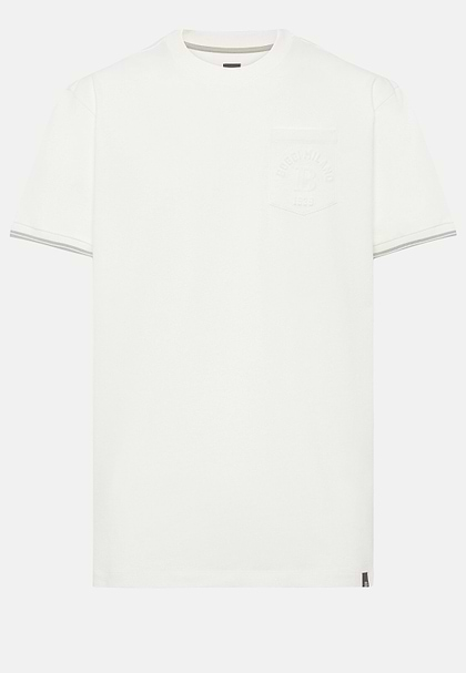 Organic Cotton Blend T-Shirt, White, hi-res