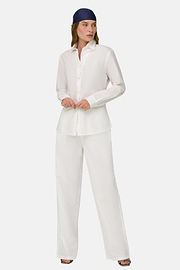 Cotton Trousers, White, thumb, 2