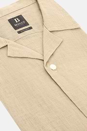 Regular Fit Linen Shirt, Beige, hi-res