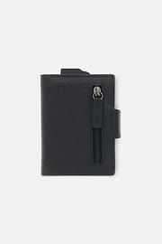 Credit Card Holder in Grained Leather, Black, thumb, 3