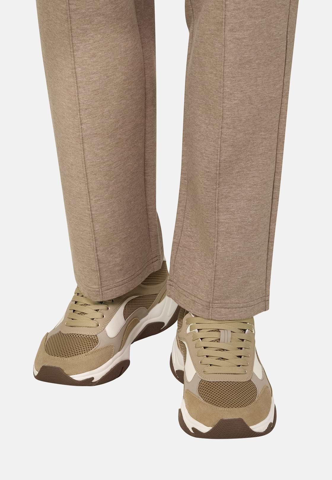 STORM Trainers in Leather and Technical Fabric, CAML, hi-res, 2