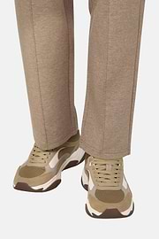 STORM Trainers in Leather and Technical Fabric, CAML, thumb, 2
