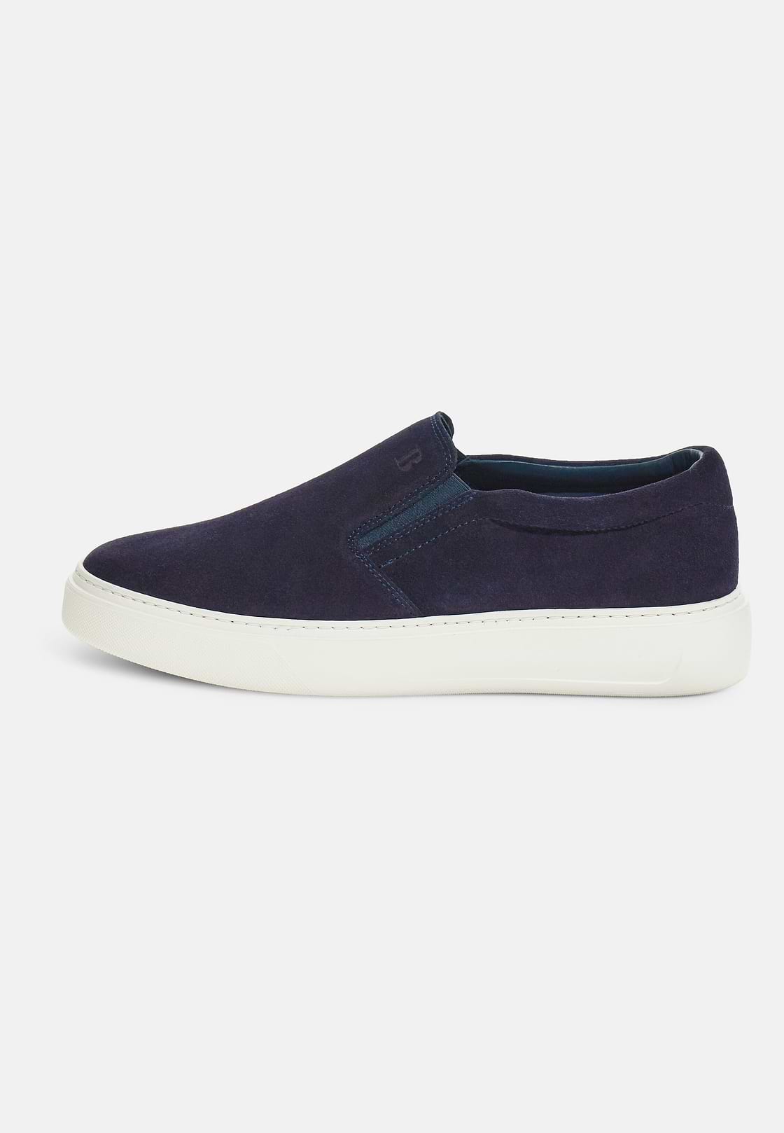 Slip-On de Ante, Azul  Marino, hi-res