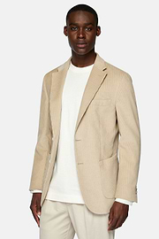 Veste Beige En Velours De Coton, Beige, hi-res