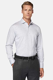 Regular Fit Cotton Jersey Polo Shirt, Light grey, hi-res