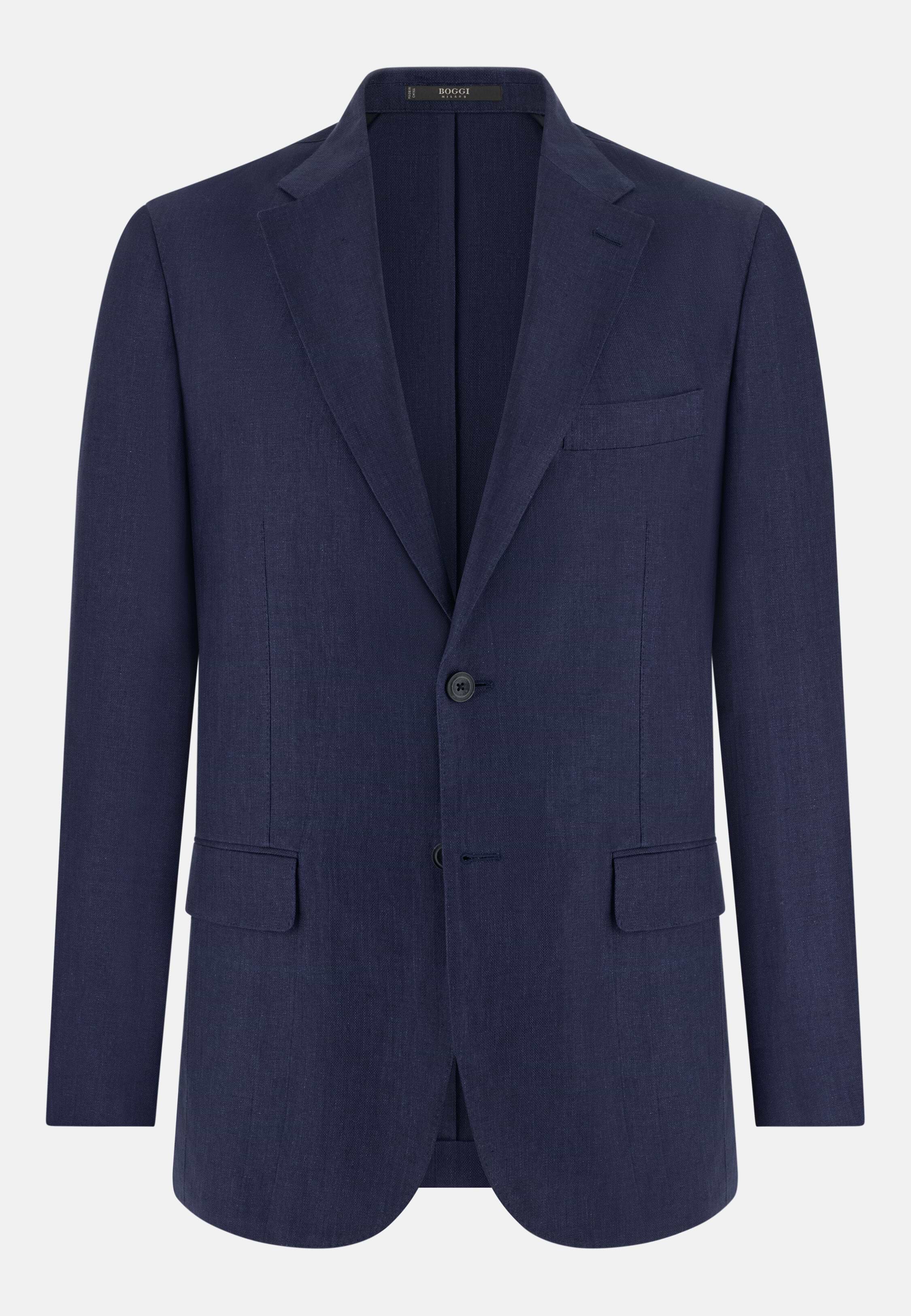 Leinen Sakko Herren Blau