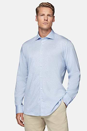 Regular Fit Cotton Jersey Polo Shirt, Light Blue, hi-res