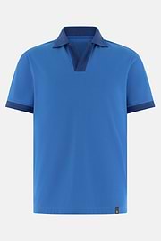 Polohemd Aus Cool Jade Piqué, Bluette, thumb, 2