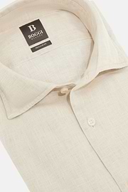 Regular Fit Linen Shirt, Sand, hi-res