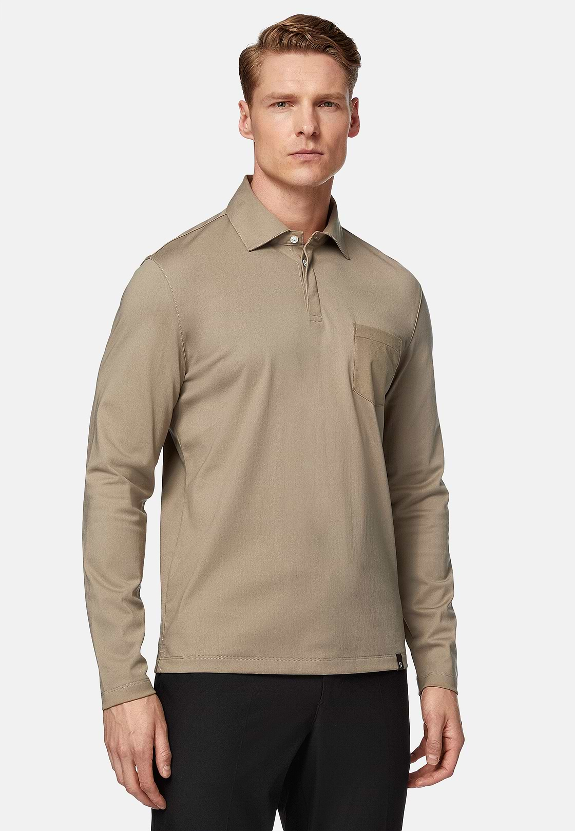 High-Performance Piqué Polo Shirt, Beige, hi-res