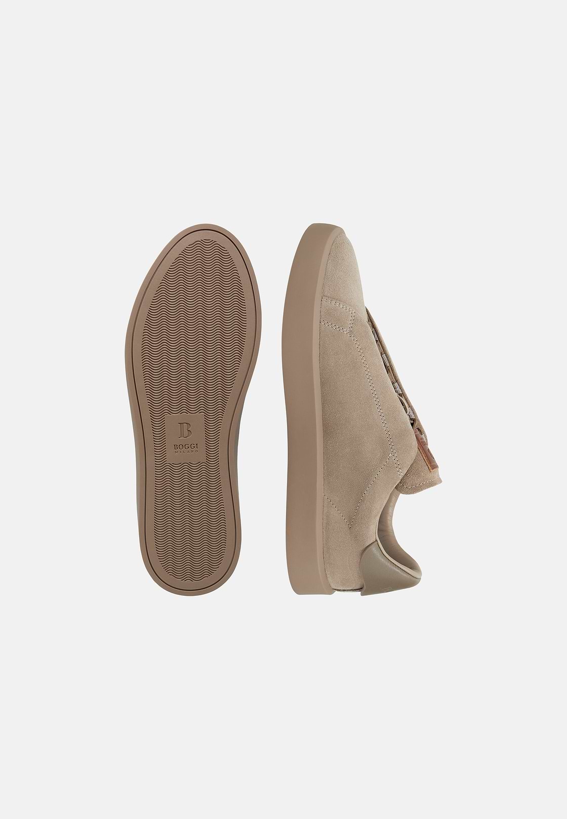 Sneakers En Daim, Taupe, hi-res