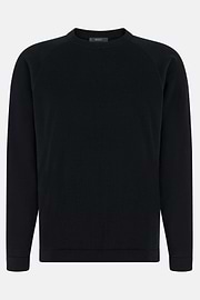 Strickpullover Aus Baumwolle Und Seide, Schwarz, thumb, 5