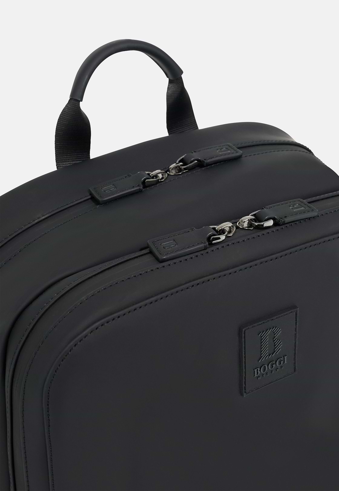 Rucksack aus gummiertem technischem Gewebe, Schwarz, hi-res, 3