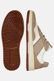 Sneakers In Pelle, Beige, hi-res