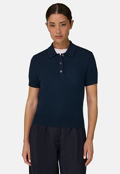 Polo in Knitted Fabric Wool Cashmere