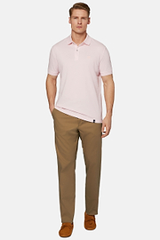 Cotton Piqué Polo Shirt, Pink, hi-res