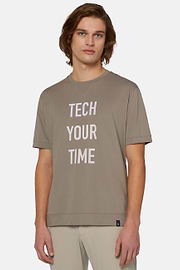 High-Performance Piqué Polo T-Shirt, Taupe, hi-res