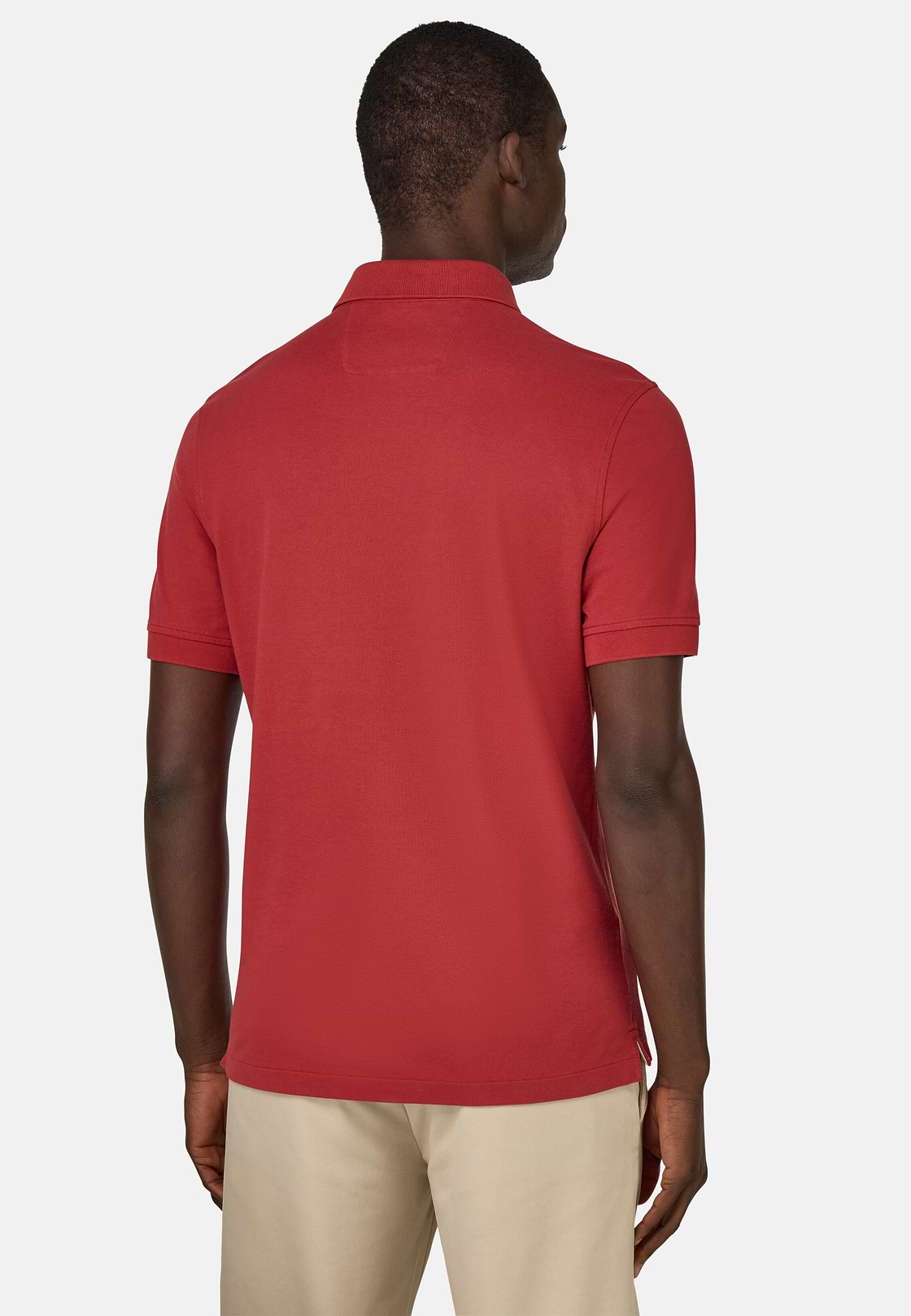 Polo Aus Baumwollpikee., Rot, hi-res, 3